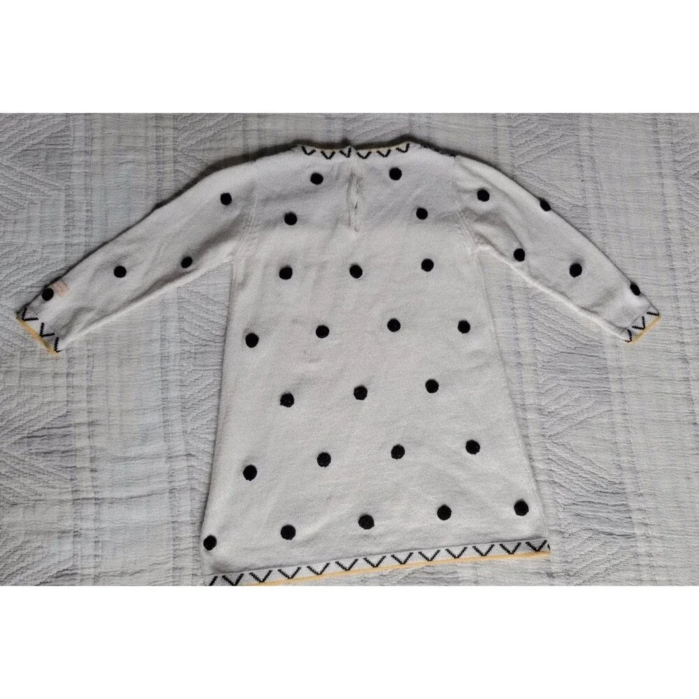 Catimini Girls’ Sweater Dress – Size‎ 18M – Polka Dot Pom Pom Knit